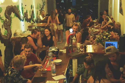 Levels.  Food * Drink * Games * in Kampot, Cambodia.