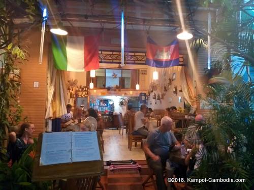 Divino Italian Pizzeria and Guesthouse in Kampot, Cambodia.