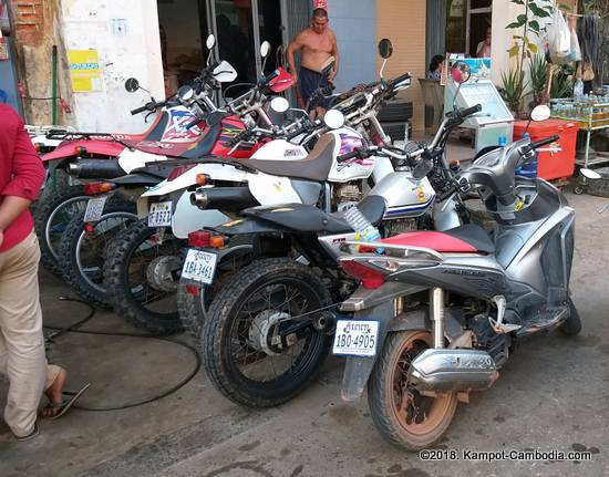 Sean Ly Motorcycle Service Center in Kampot, Cambodia.