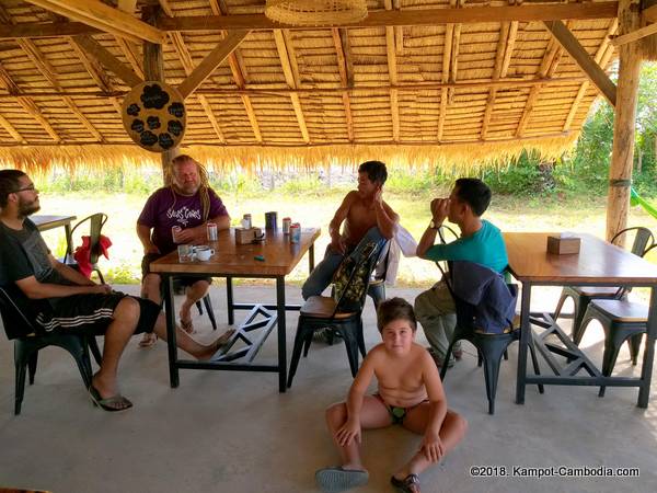 Ela Guesthouse Glamping in Kampot, Cambodia.  Fish Island.