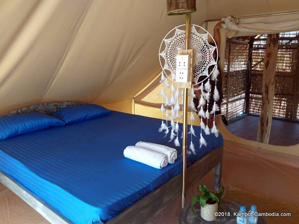 Ela Guesthouse Glamping in Kampot, Cambodia.  Fish Island.