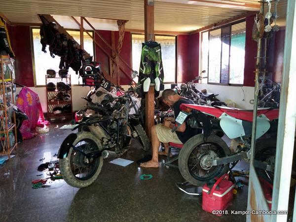 Cambo Customs Big Bike Repair in Kampot, Cambodia.