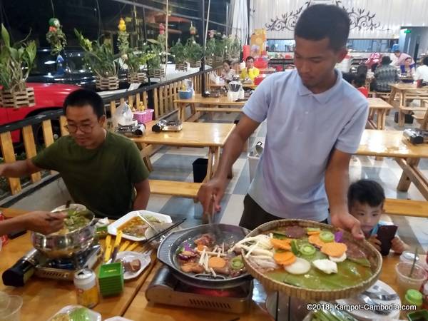 Volcano Soup and BBQ Restaurant in Kampot, Cambodia.