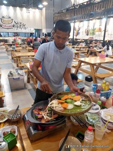 Volcano Soup and BBQ Restaurant in Kampot, Cambodia.