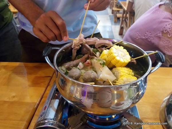 Volcano Soup and BBQ Restaurant in Kampot, Cambodia.