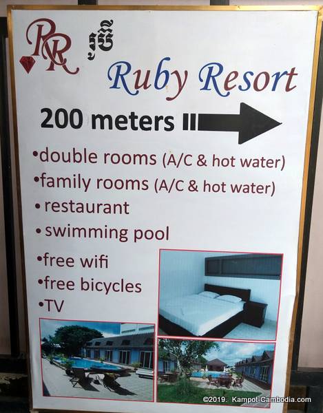 Ruby Resort in Kampot, Cambodia.