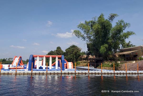 Dolphies Splash Waterpark in Kampot, Cambodia.