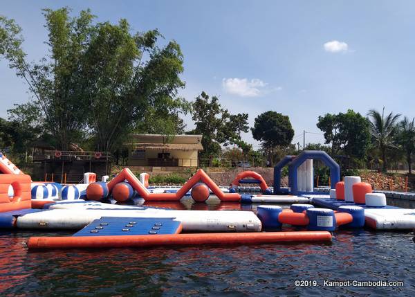 Dolphies Splash Waterpark in Kampot, Cambodia.