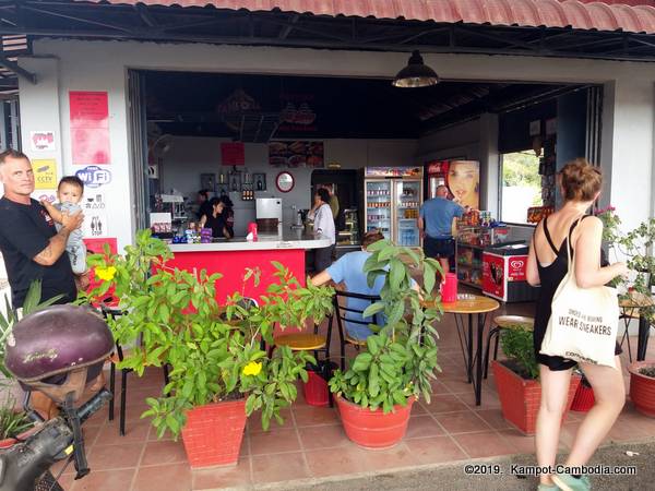 Pit Stop Cafe and Guesthouse in Kampot, Cambodia.