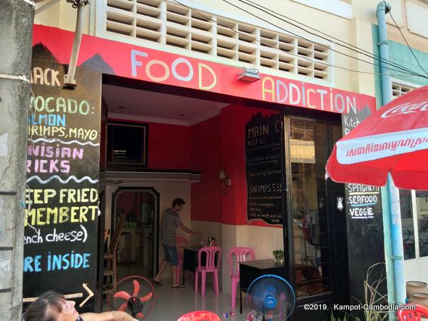 Food Addiction in Kampot, Cambodia.  French Restaurant.