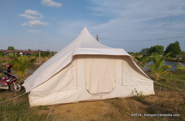 Ela Guesthouse Glamping in Kampot, Cambodia.  Fish Island.