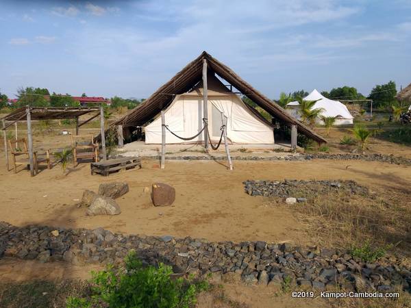 Ela Guesthouse Glamping in Kampot, Cambodia.  Fish Island.