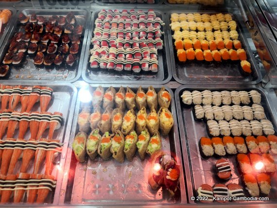 Vanna Takoyaki &  Sushi in Kampot, Cambodia.