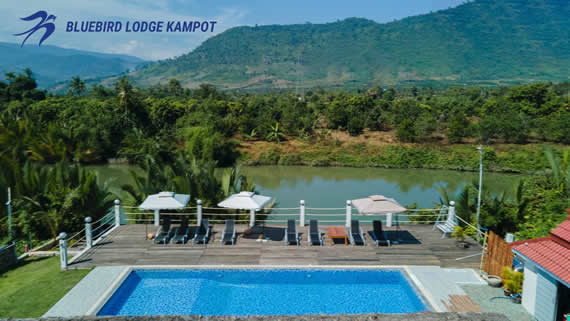 Bluebird Lodge in Kampot, Cambodia.