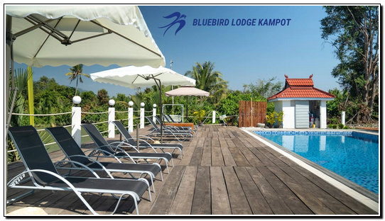 Bluebird Lodge in Kampot, Cambodia.