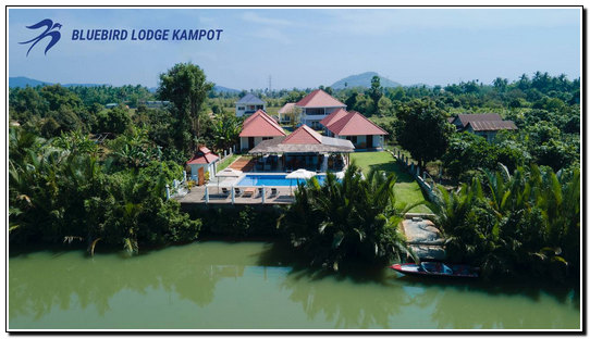 Bluebird Lodge in Kampot, Cambodia.