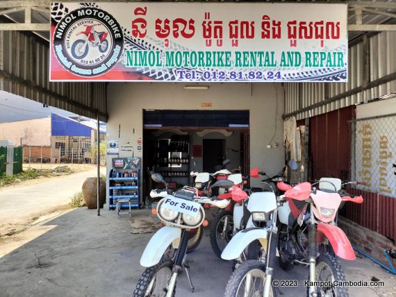 Nimol Dirt Bike Motorcycle Rental in Kampot, Cambodia.