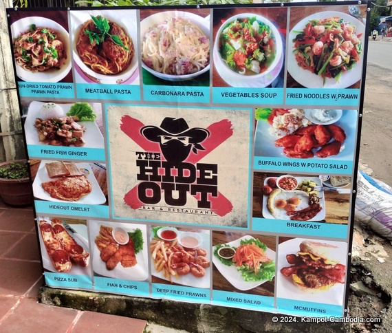 The Hideout Restaurant in Kampot, Cambodia.