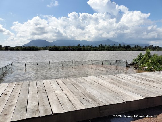 Aland Retreat in Kampot, Cambodia.  Tent camping on the Kampot River.