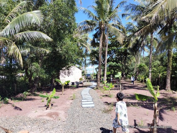 Aland Retreat in Kampot, Cambodia.  Tent camping on the Kampot River.