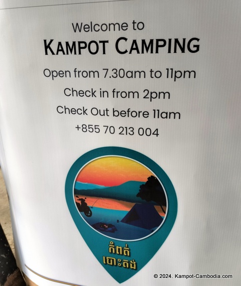 Kampot Camping in Kampot, Cambodia.