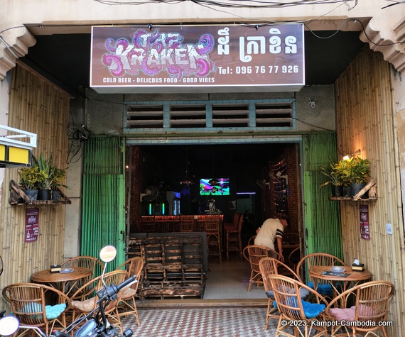 The Kraken.  Bar and Eastern European food in Kampot, Cambodia.