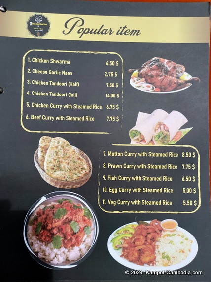 Indian Royal Restaurant in Kampot, Cambodia.  Halal.