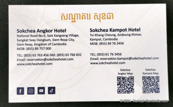 Sokchea Hotel in Kampot, Cambodia.