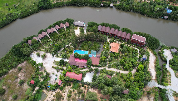 Lodge Moni Essara in Kampot, Cambodia.