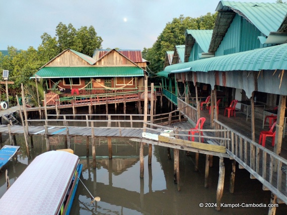 Trapeang Sankae Mangrove Ecotourism Guesthouse in Kampot, Cambodia.