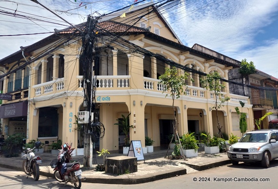 Le Corner Coffee & Eatery in Kampot, Cambodia.