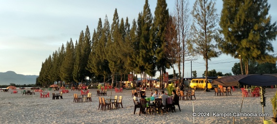 Koh Smao Beach in Kampot, Cambodia.  On the Kampot River.