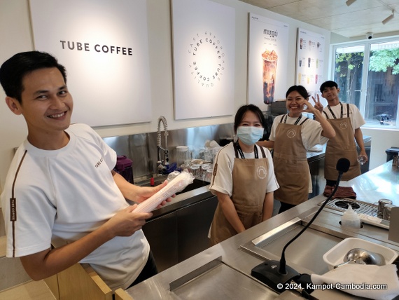 Tube Coffee in Kampot, Cambodia.