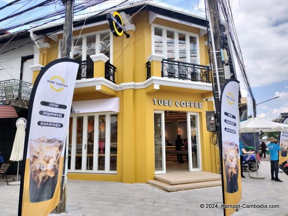 Tube Coffee in Kampot, Cambodia.