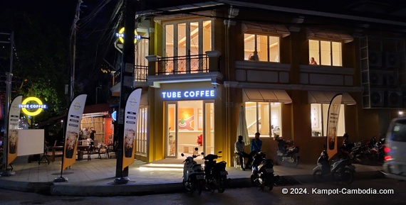 Tube Coffee in Kampot, Cambodia.