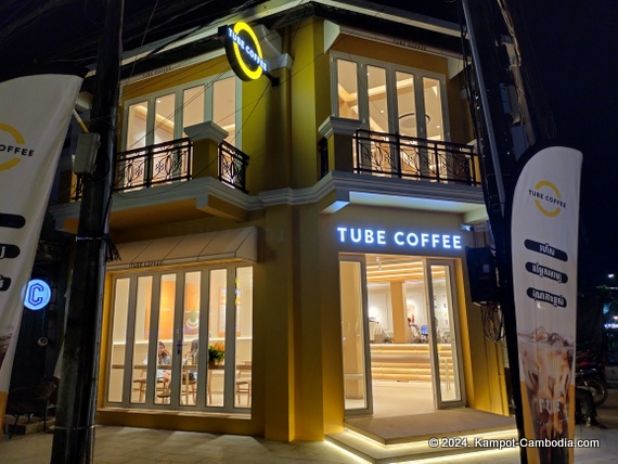 Tube Coffee in Kampot, Cambodia.