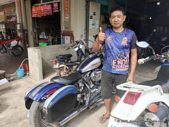 Tin Tin Bike Shop and J Trails Cambodia in Kampot, Cambodia.