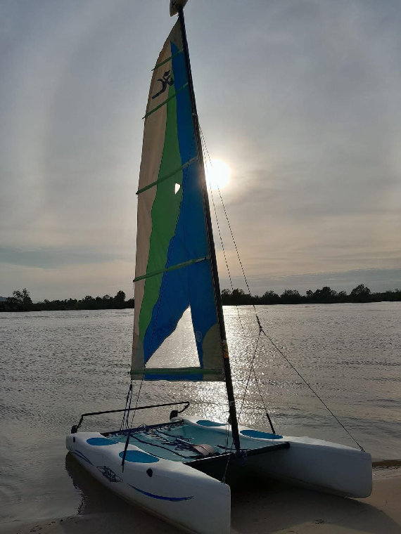 Sail in Cambodia in Kampot, Cambodia.