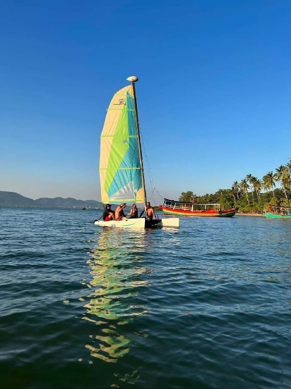 Sail in Cambodia in Kampot, Cambodia.