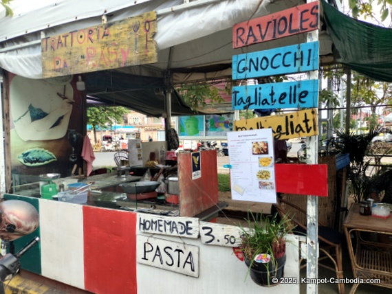 Trattoria da Rasy Italian Restaurant in Kampot, Cambodia.