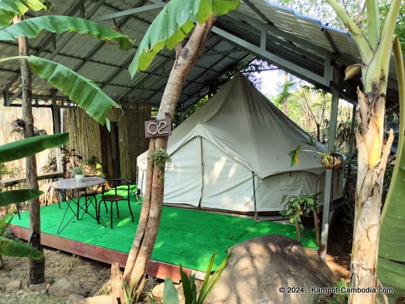 Green Valley Veal Pouch Eco Resort in Kampot, Cambodia.