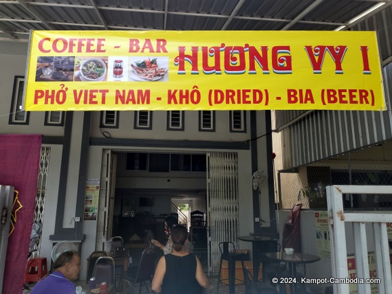 Huong Vy Vietnamese Restaurant in Kampot, Cambodia.