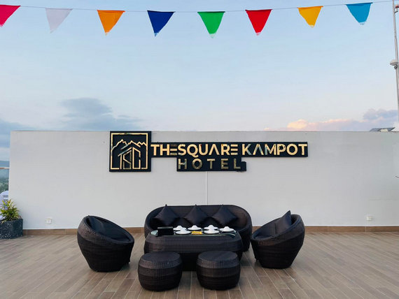 The Square Kampot Hotel in Kampot, Cambodia.