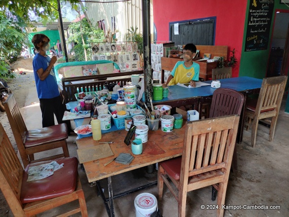 Fish Island Community Arts Centre in Kampot, Cambodia.