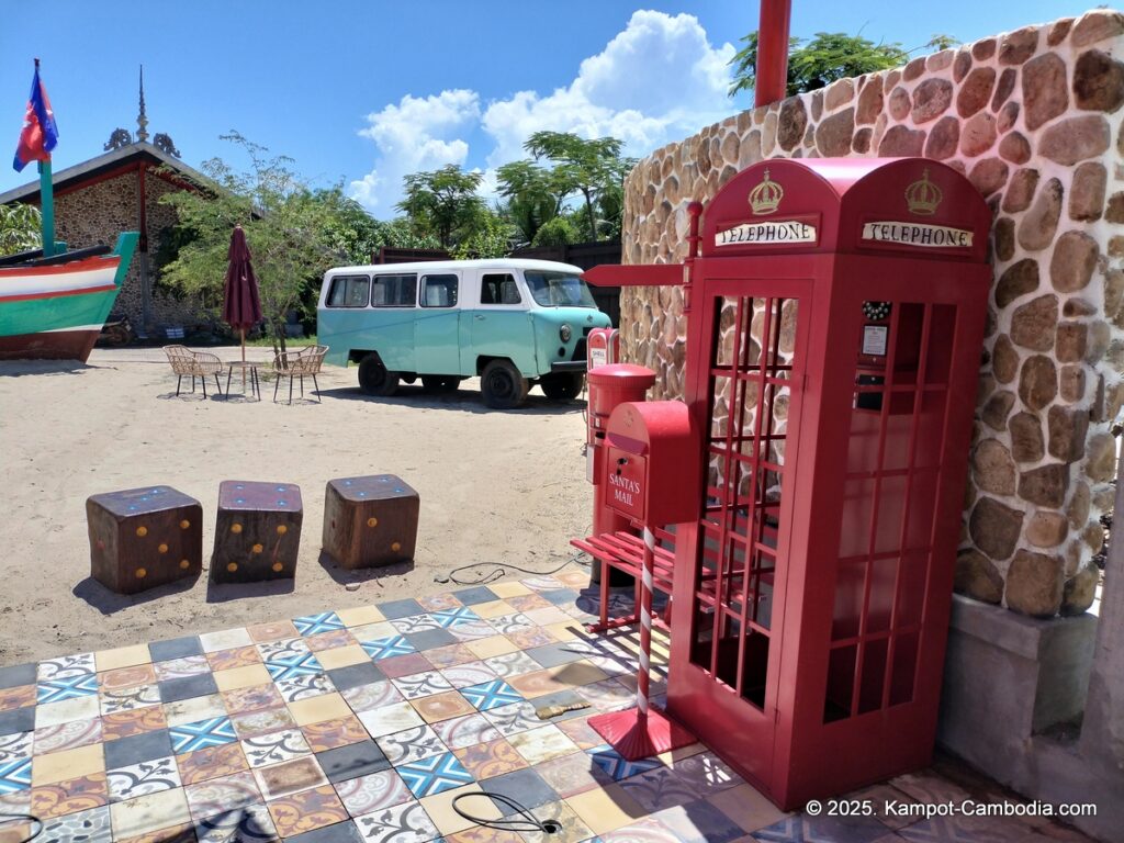 komsan resort on fish island in kampot, cambodia