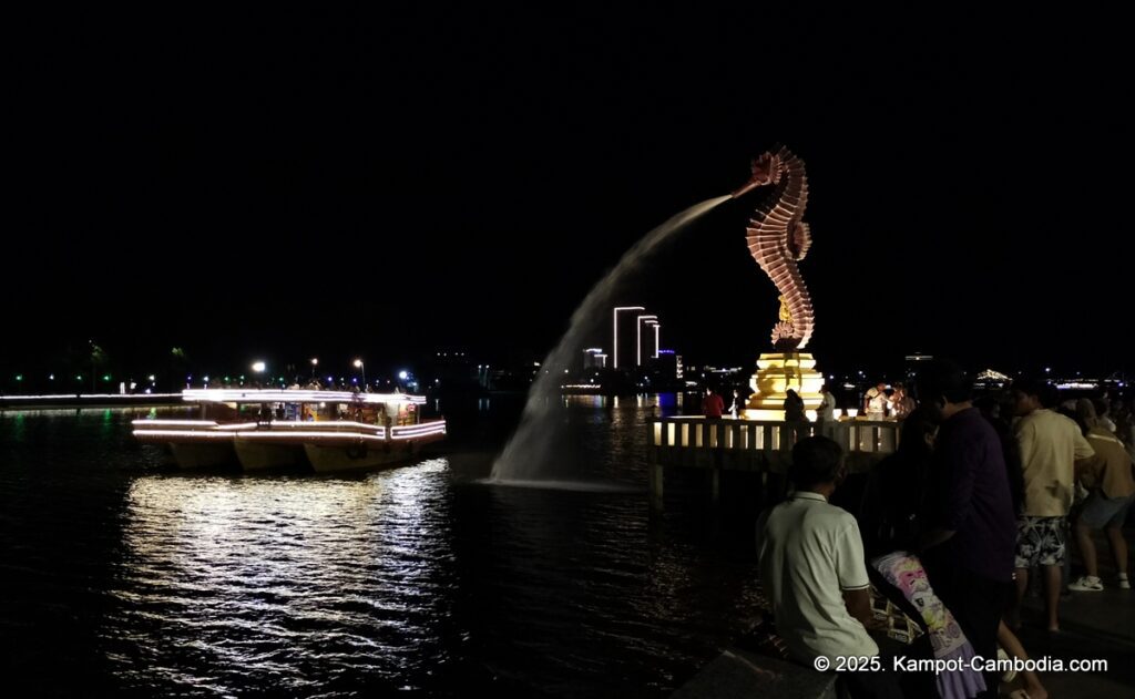 magic seahorse on the kampot river in cambodia