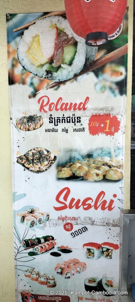 roland sushi in kampot cambodia