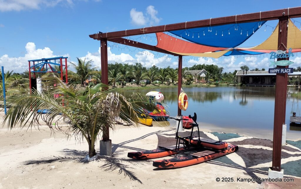 komsan resort on fish island in kampot, cambodia