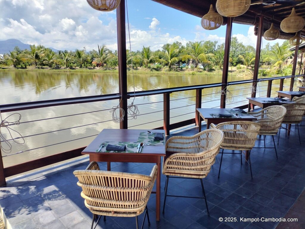 komsan resort on fish island in kampot, cambodia