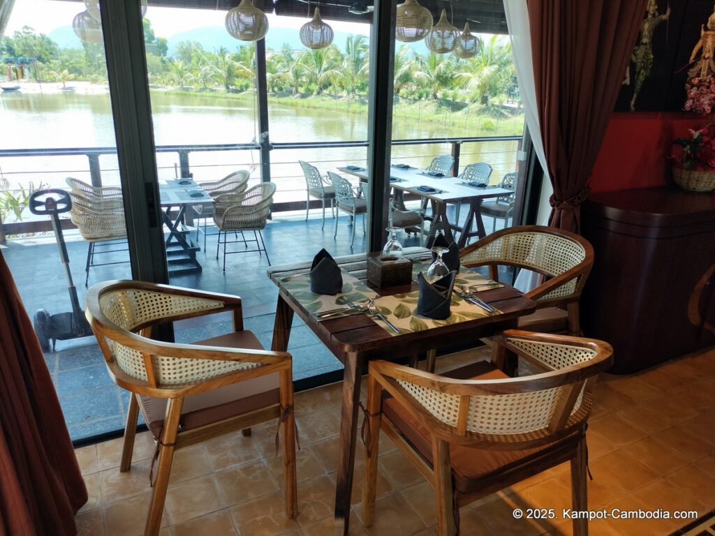 komsan resort on fish island in kampot, cambodia